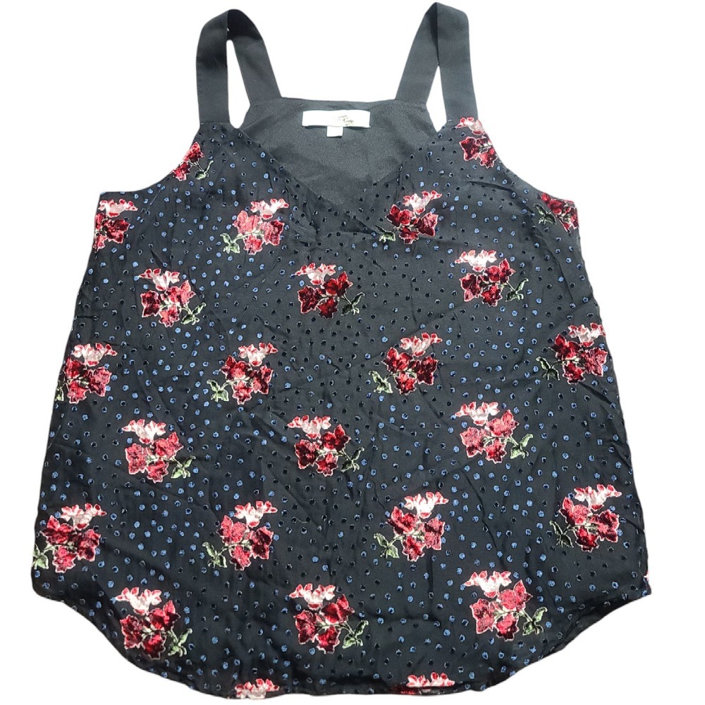 Loft Layered Dressy Floral Tank Top Blouse Summer